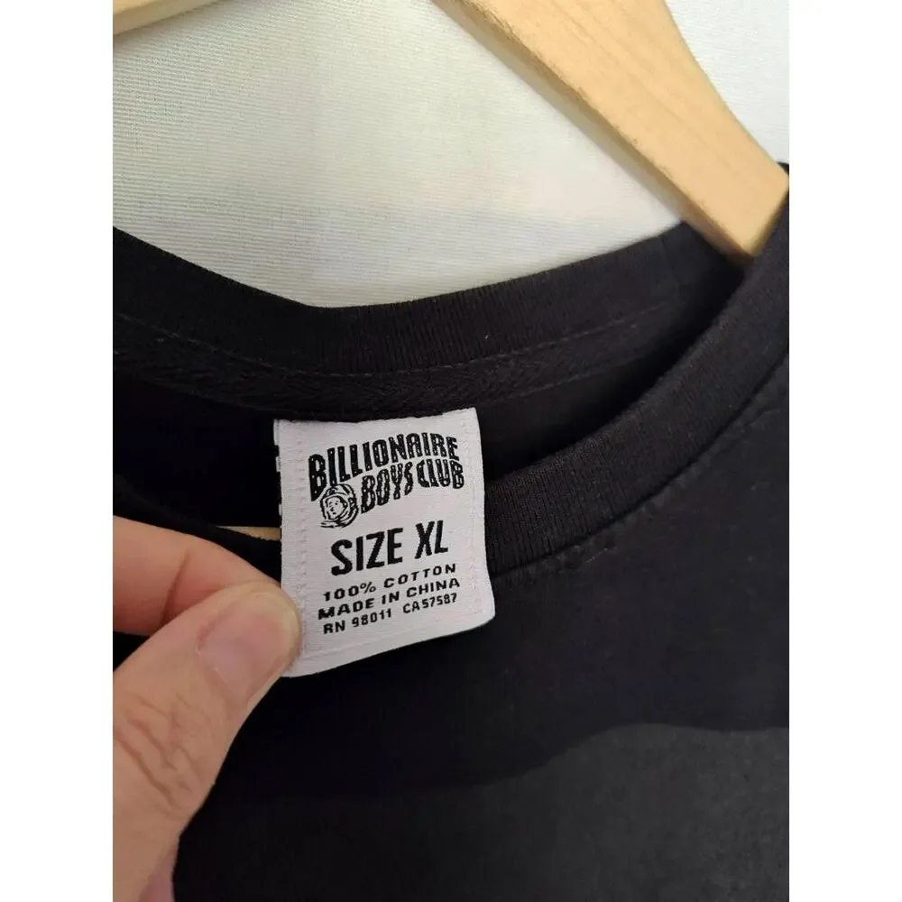 Billionaire Boys Club Tee Shirt Graphic Lunar Space Moon Man Astronaut Black‎ XL